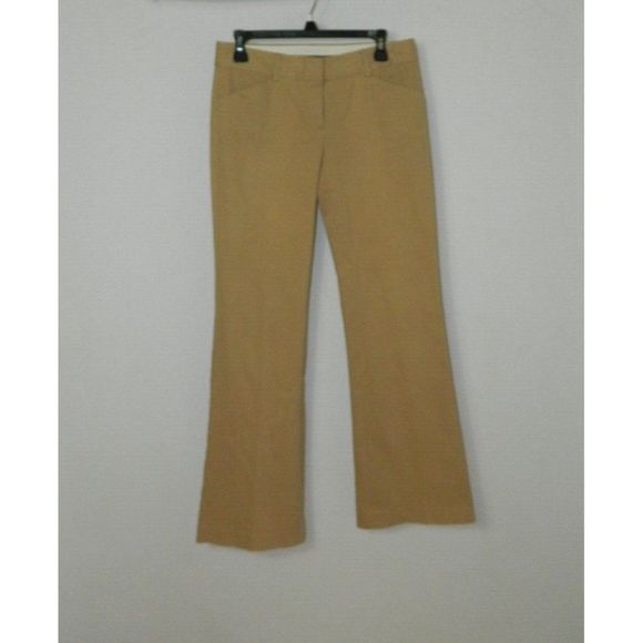 Theory Pants Tan Khaki Chino Wide Leg Cotton Size 4 - Picture 6 of 11